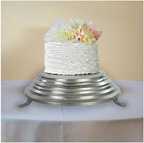Potrepštine za ukrašavanje svadbenih zabava aluminijski stalak za torte za voditelja stilista, 13,5 inča 3,5 inča, srebro