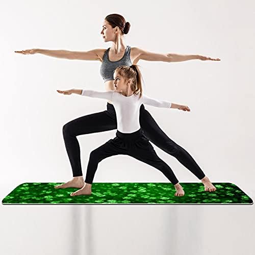 Patrika Premium zeleni list djeteline gusta ekološka gumena prostirka za jogu za zdravlje i fitness neklizajuća prostirka za sve vrste