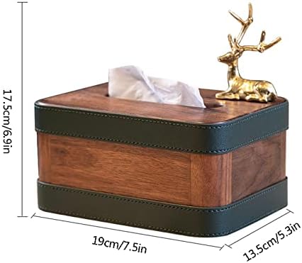 UNUS kutije za držač papira retro dizajn pravokutna kutija za papir od drvenog tkiva prikladna za dnevni boravak, kuhinju, blagovaonicu,