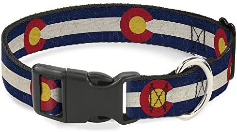 Ogrlica za mačke s kopčom i odvojivim zastavama Colorado 2 ponavljaju vintage stil od 6 do 9 inča širine 0,5 inča