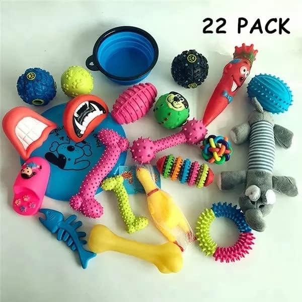 Dehlsol Interaktivni igračke za žvakanje i konopce - 22 pakiranja štenaca i pasa zuba za žvakanje igračaka za dosadu, igračke za žvakanje