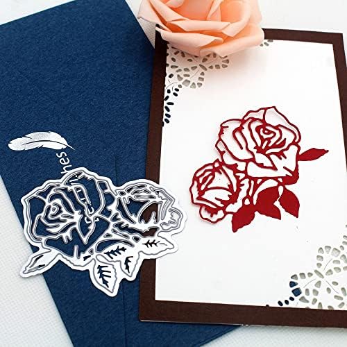 Rose Flower Metal Die Cuts, vjenčani rođendanski cvjetni listovi za rezanje šablona šablona za uradi sam scrapbooking album ukrasni