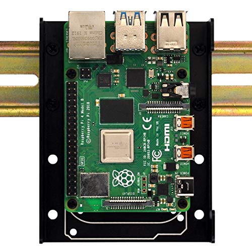 DIN Rail Nosač nosača za Raspberry pi 1a+ 1b+ 2b 3b 3b+ 4b nula arduino uno mega mkr beaglebone crna