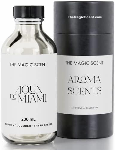 Čarobni miris ulja Aqua di Miami za difuzor - HVAC, hladno -zrak i ultrazvučno difuzor ulje nadahnuto oceanom - esencijalna ulja za