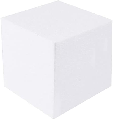 4 kvadrata kocke od pjene za DIY zanate, bijeli blokovi 6x6x6 inča za modele, umjetnost, DIY projekti