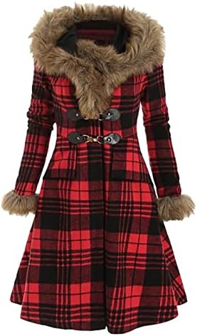 Zimski trendi jakna s dugim rukavima Ladies tunic Park tweed kapuljača kapuljača Sakrij trbuh s gumbima udoban