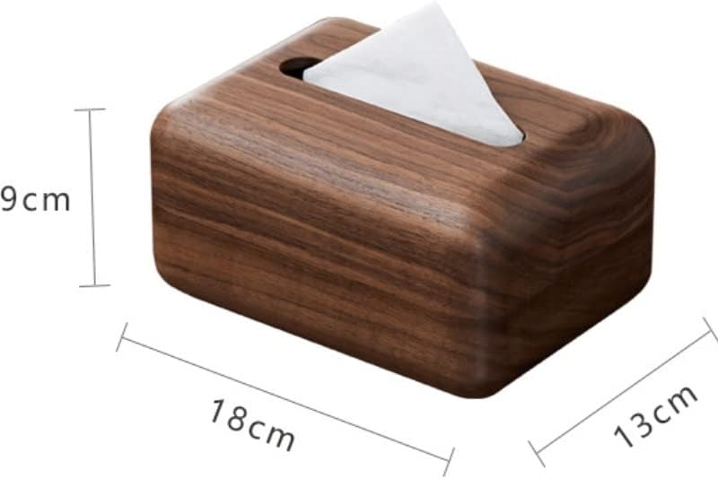 SDGH kutija s tkivom od čvrstog drveta lagana kutija za dnevnu sobu jednostavna crnačka ladica za ladicu drvene kutije