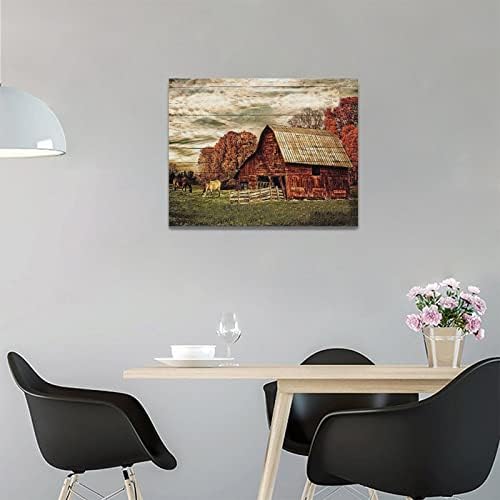 Farmhouse Barn dekor zidna umjetnička farma konja staja slike platno print country slikanje moderno uokvirena umjetnička djela za kupaonicu