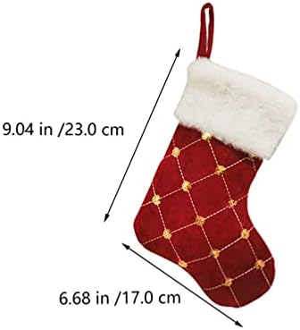 Božićne čarape vrećica slatkiša sjajni držači srebrnog pribora poklon vrećice ukrasne čarape ukras božićnog drvca ukras pribor za zabavu
