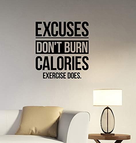 Izgovori ne sagorijevaju kalorije fitness inspirativni citat zidna naljepnica vježba izgradnja tijela motivacijska naljepnica vinilni