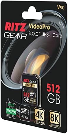 High-speed SD kartica Ritz Gear kapaciteta 512 GB SDXC UHS-II, C10, U3, V90, sim free, Full-HD i 8K za digitalne slr fotoaparate, kamere