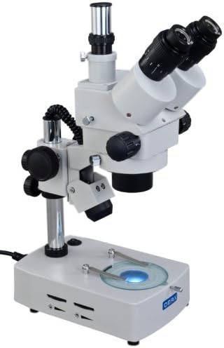 TRINOKULARNI stereo mikroskop za zumiranje od 3,5 do 90 inča s dvostrukim sustavom pozadinskog osvjetljenja i dodatnim prstenastim