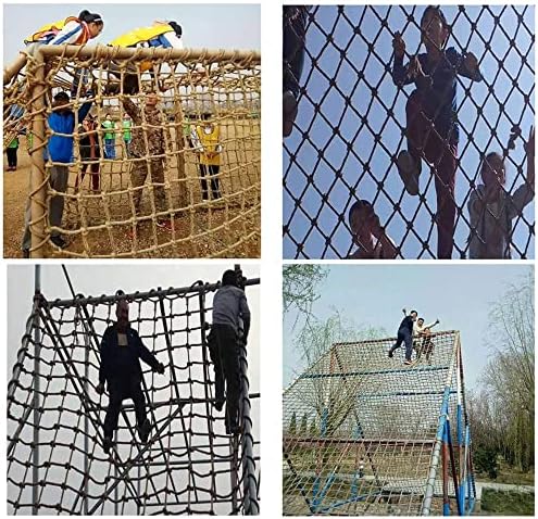 Lingoshun konopca Net na otvorenom trening za penjanje mreža Neto mreža za zaštitu djece, stropna viseća most ukrasna, 15 cm mreža