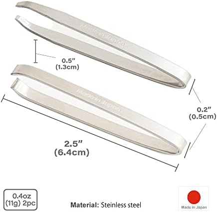 Pinceta za obrve [Made in Japan ] set od 2 komada, profesionalne ručno izrađene oštre pincete za muškarce i žene