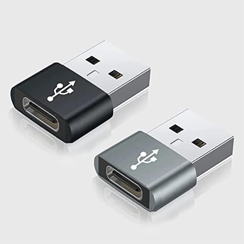 USB-C žensko na USB muški brzi adapter kompatibilan s vašim T-Mobile Revvl 2 Plus za punjač, ​​sinkronizaciju, OTG uređaje poput tipkovnice,