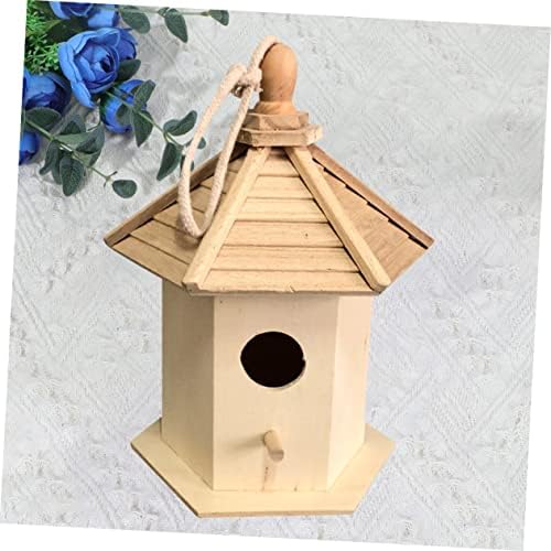 Yardwe vanjska ptičja kuća za stolnjak dekor drveni dekor drvene ptice kuće papir kavez ukrasna ptičja kuća kućna ljubimca ptica kavez