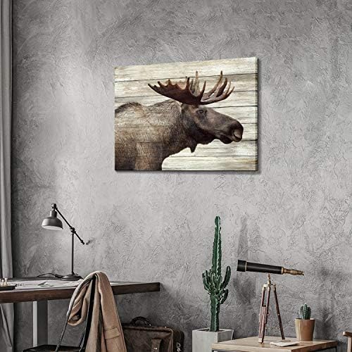 Umjetnički put Slikanje divljih životinja Art Art Art: Majestic Moose Artword Slike Otisci na platnu za dnevnu sobu