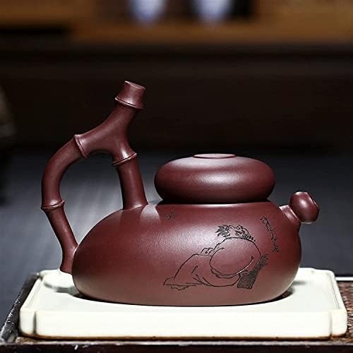 Čajnik čajnika 300 ml kreativni ljubičasti pijesak lonac ručno izrađeni čajni čajni čajnik ljubičasti glina čaj čaj čajnik čajnik