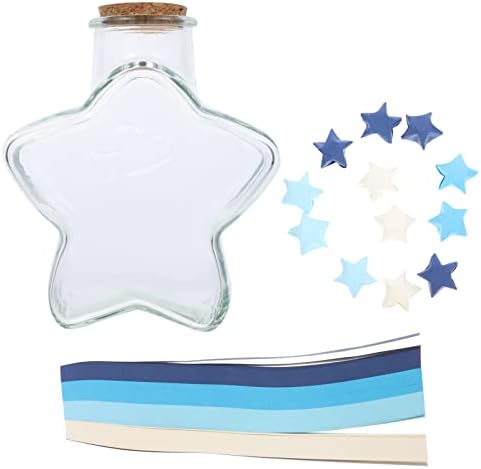 STOBOK vjenčani dekor Cork čepovi staklene boce s origami zvjezdanim papirima Stakle staklo koje žele bocu bistra staklena mini boca