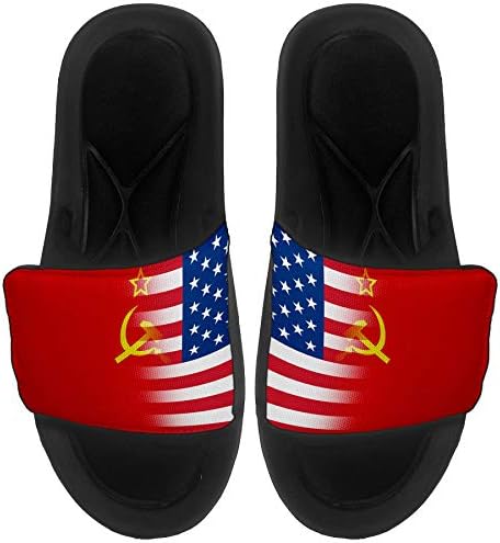 Expressitbest jastuka s klizanjem sandala/dijapozitiva za muškarce, žene i mlade - zastava SSSR -a - SSSR zastava