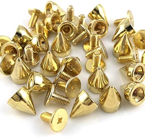 100 setova od 9 mm zlatni šiljci i klipovi metalni metak konus šiljci vijak za zanatske zanatske vijke brze zaki vijke i šiljke za