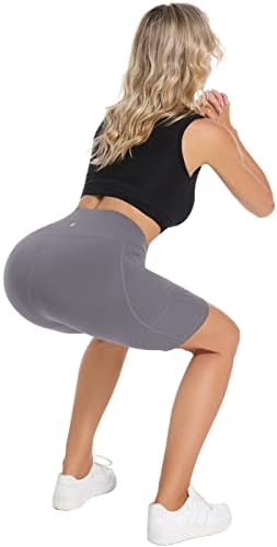 IBL 2 pakirajte ženske atletske masne meke biciklističke kratke hlače s džepovima visoki struk za vježbanje joge 3 / 8/ 9