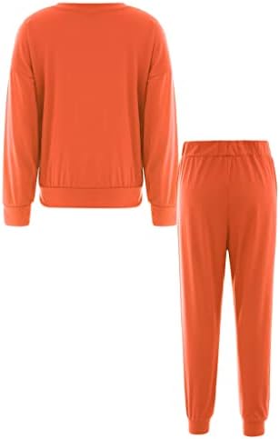 Mufeng Kids Girls Boys Solid Color Athletic Tracksuit okrugli vrat Pulover dugih rukava Top s hlačama za jogger hlače