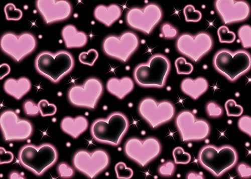 Photofon amajlija ružičasto srce Majčin dan početkom 2000-ih 90-ih rođendan prijatelja banner ukrasi za zabave svjetlucavo srce 18-30-ih