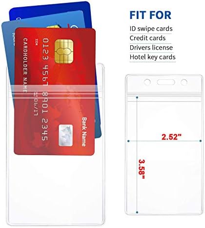 Okomiti držači ID značke zapečaćeni Vodootporni prozirni plastični držač za novčanice / beskontaktne kartice / maramice za značku ili