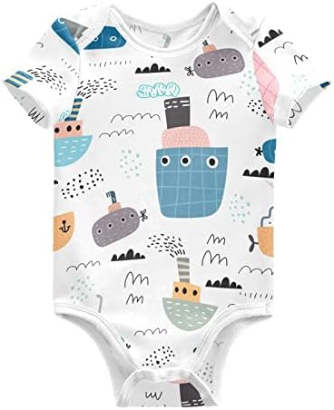 Emelivor Baby Boy Djevojčica Bodysuits Kratki rukav Unisex novorođenčad odjeća za tijelo kombinezon za bebe 0-24 mjeseci