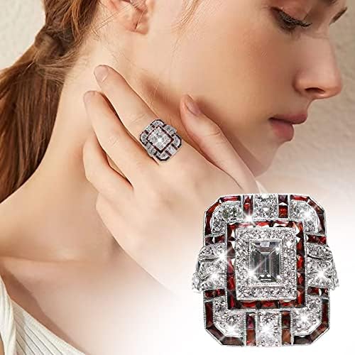 2023 novi luksuzni prsten s punim dijamantom u obliku kruške, nakit, prijedlog za rođendan, vjenčani vjenčani prsten, veličina 8 prstena