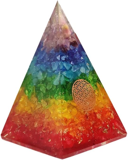 S a t a k dugina čakra kristalna piramida cvijet života orgona piramida zacjeljivanje dragulja reiki kit balans čakra 50-60 mm
