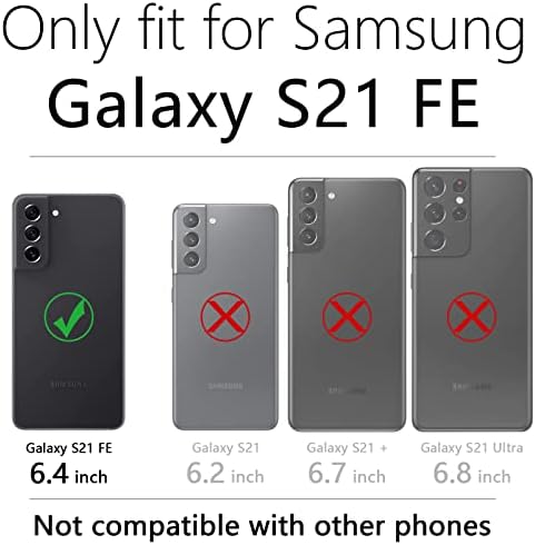 Jednostavan torbica za Samsung Galaxy S21 FE 6,4 inča 【Bez zaštitne folije】, torbica za Samsung S21 FE Heavy Duty Defender šok-dokaz