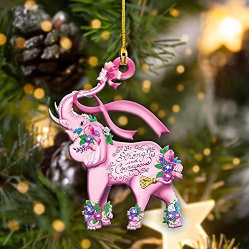 Slon raka dojke biti jak i hrabar ukras za božićno drvce ukras čisto plastično viseće dekoracijske kuće prisutna božićna eve zadržava