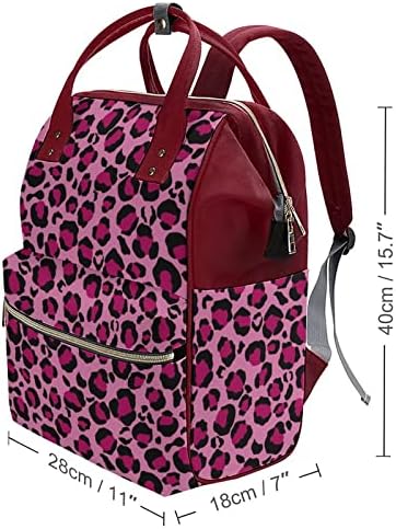 Ružičasti leopard za ispis pelena ruksak vodootporna mama torba velikog kapaciteta ruksak