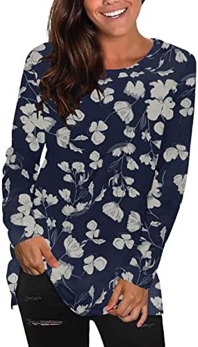 Ženski proljetni modni topovi 2023, elegantna ležerna majica s okruglim vratom, Jednobojni Prugasti široki pulover dugih rukava, Majice