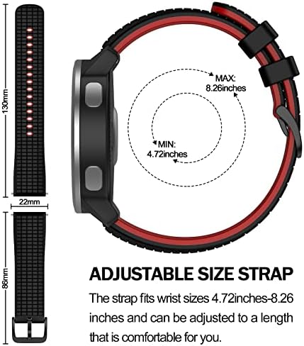 Mysnbkn kompatibilan s Garmin Vivoactive 4 pojasom, 22 mm meki silikonski satni trak za Active/Samsung Galaxy Watch 46 mm/Gear S3 Frontier/S3