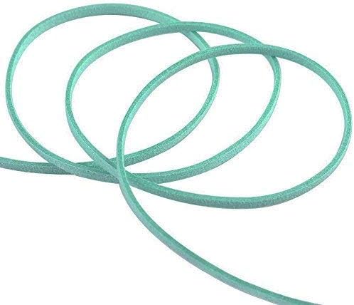 Beadstreasure aqua antilop kabel od čipke kože kabel za nakit izrada 3x1,5 mm-20 stopa.