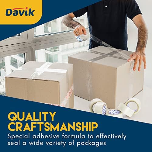 David Heavy Dežurni traka za pakiranje za pokretne kutije, luge, zanate ili kutije s alatima, 2 x 55 metara Premium traka za dostavu,