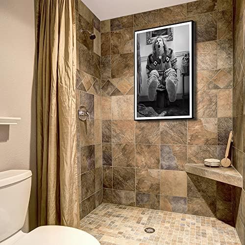 Glupi i glupi Umjetnost kupaonice Smiješni filmski plakati Crno -bijeli plakati platno zidna umjetnost Harry na toaletu humor slike