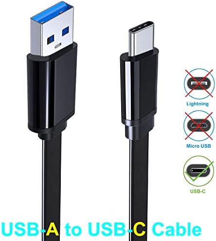 USB-C do USB-A 3.0 kabel, 2pack 3ft ravna tipa C Brzi punjač kompatibilan s Nintendo Switch /PS5 DualSense Controller /Samsung Galaxy