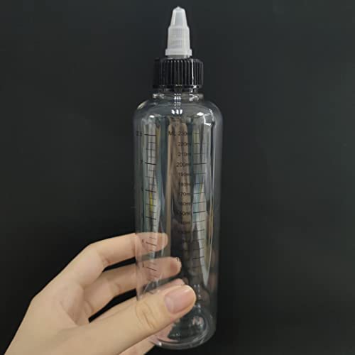 Nanshine diplomirane boce 10pcs 250 ml PET plastične boce s uvijenim gornjim poklopcem plastika plastična diplomirana kapljica za kućne