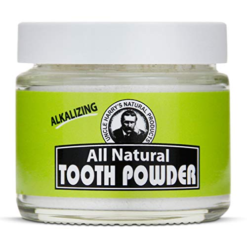 Alkalizirajući zubni prah ujaka Harrija | potpuno prirodna remineralizirajuća caklina i izbjeljujuća pasta za osjetljive zube / pasta