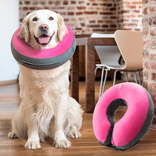 Udobna e-Ogrlica za oporavak za pse i mačke-mekana ogrlica za krafne na napuhavanje dizajnirana za zaštitu malih, srednjih ili velikih