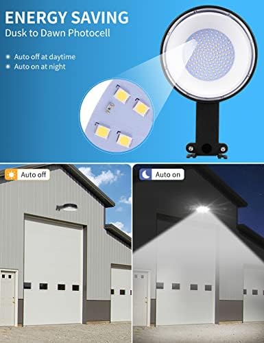 Papasbox LED staja staja, sumrak do zore vanjsko osvjetljenje sa 150 W 18000LM 6500K dnevnog svjetla, IP65 Vodootporna sigurnosna svjetla