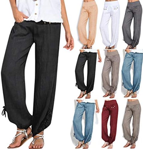Capri hlače za žene plus veličina labava casual ruched joga salon harem pant s-5xl