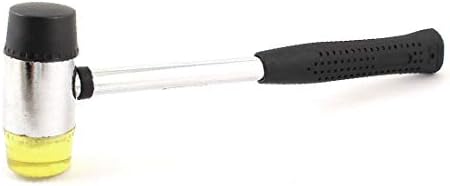Čekić s dvostrukom bočnom glavom od 30 cm s crnom gumenom ručkom protiv klizanja (30 cm, 30 cm