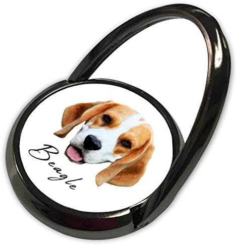 3Drose Alexis Design - pasmina pasa - portret u boji Beagle. Popularna pasmina pasa. Slatki kućni kućni ljubimac, prijatelj - prsten