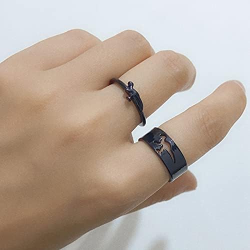 Personalizirani prstenovi za žene, zaručnički šuplji prsten dinosaura, kreativni par i modni prstenovi za prstenje