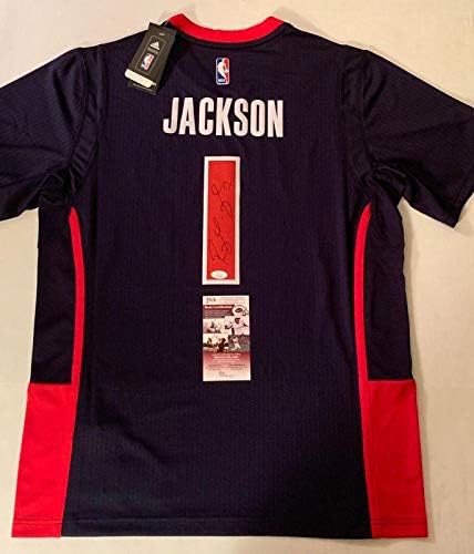 Reggie Jackson potpisao je Detroit Pistons Motor City Adidas Swingman Jersey JSA - Autografirani NBA dresovi